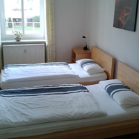 Schlafzimmer mit Einzelbetten